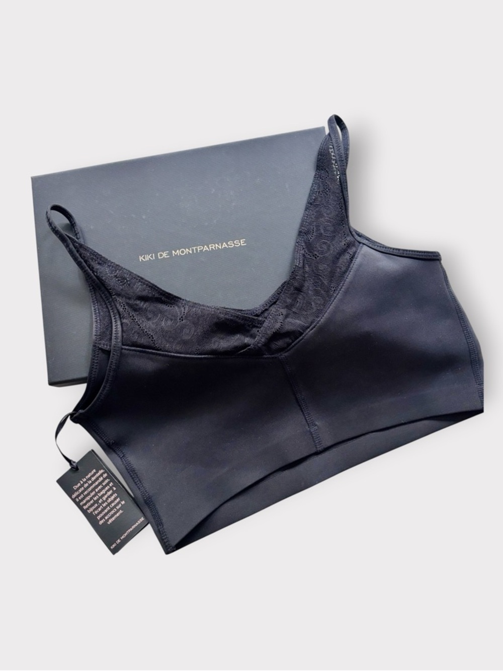Kiki de Montparnasse Athleisure Lace Bralette Black Small NWT